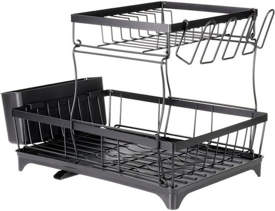 Vilde Scurgător de chiuvetă metalic negru 49.5x30x34cm Vilde Scurgător de chiuvetă metalic negru 49.5x30x34cm