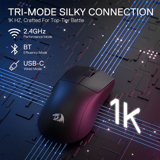Redragon K1NG M916 Ασύρματο Gaming Ποντίκι 24000 DPI Μαύρο