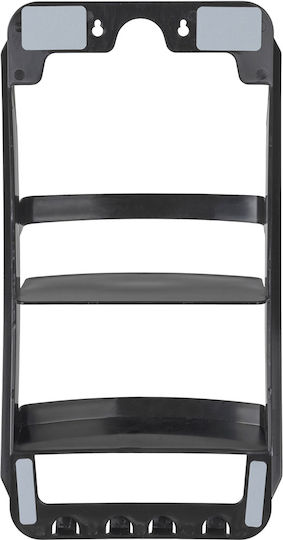 Wenko Επιτοίχια Ραφιέρα Μπάνιου Πλαστική 26x11.5x54.5cm Μαύρη