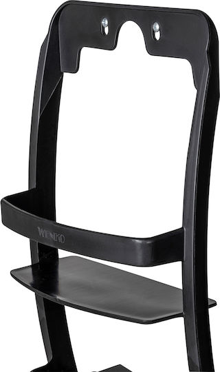 Wenko Επιτοίχια Ραφιέρα Μπάνιου Πλαστική 26x11.5x54.5cm Μαύρη