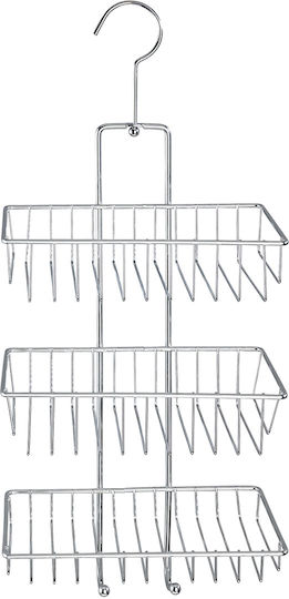 Wenko An Der Wand Montiertes Badezimmerregal Metallisch 22x13.5x50cm Silber