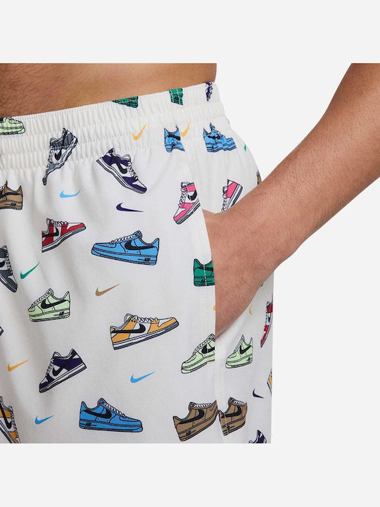Volley Costume de baie bărbați Pantaloni scurți Albe cu Modele