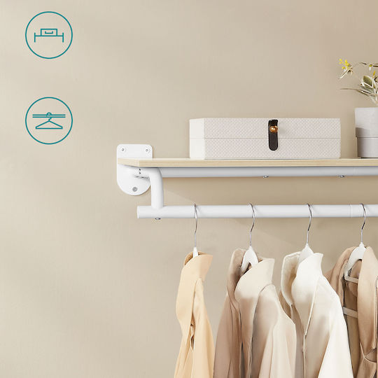 Songmics Metal Wall Hanger Beige 109x13.2x28cm