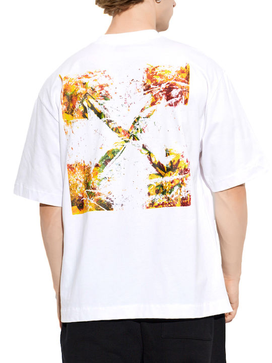 Off White T-shirt Κιτρινο- Λευκο- Πρασινο
