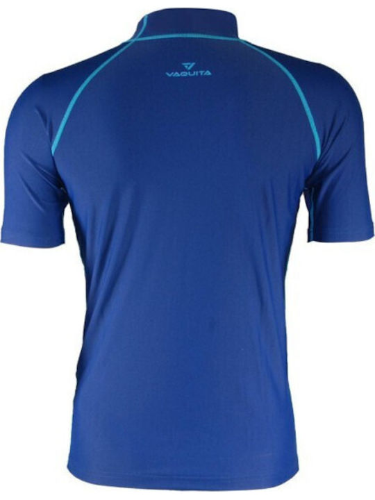Vaquita Männer Kurzärmelige Sonnenschutzshirts Blau