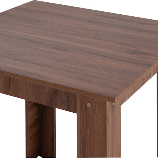 Kelvin Square Kitchen Table Wooden Walnut 80x80x77 cm