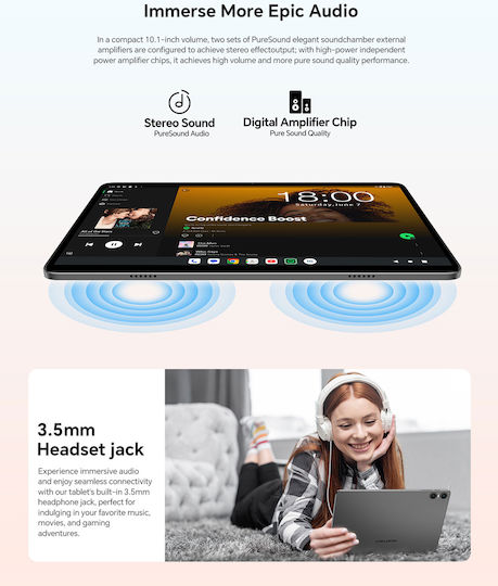 Teclast P30T 10.1" Tablet (3GB/128GB/Πληκτρολόγιο/Γραφίδα/Θήκη) Γκρι