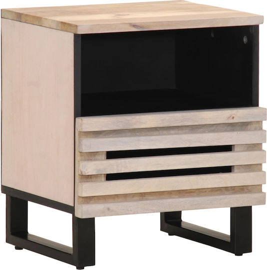 Wooden Brown Bedside Tables 2 Pieces 40x34x46cm Wooden Brown Bedside Tables 2 Pieces 40x34x46cm
