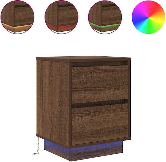Wooden Bedside Table Brown 38x34x50cm Wooden Bedside Table Brown 38x34x50cm