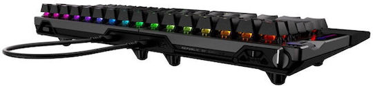 Asus ROG Falcata Split Fără fir Tastatură de Gaming Mecanică 75% cu Iluminare RGB Engleză SUA SpeedNova ROG HFX V2 Switches
