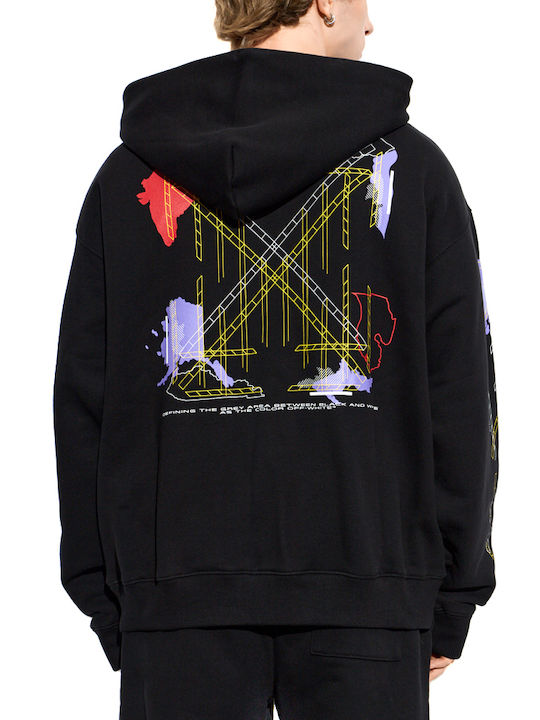 Off White Ζακέτα Μαύρη με Κουκούλα Off White Ζακέτα Μαύρη με Κουκούλα