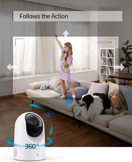Anker E220 Eufy Indoor PTZ Camera 2K Surveillance Camera Full HD+ 4MP with Two-Way Communication