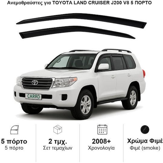 Heko Комплект Ветробрани Dark Fime за Toyota Ленд Крузър 2бр