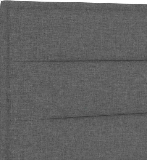 Ein Einzelbett Mit Stoff Dunkelgrau Mit Stauraum Mit Lattenrost & Matratze 100x200cm
