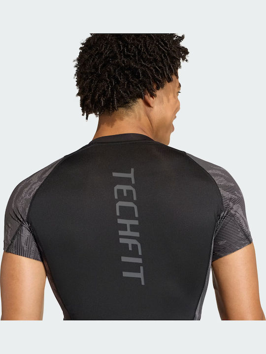 Techfit Αθλητικό T-shirt Μαύρο