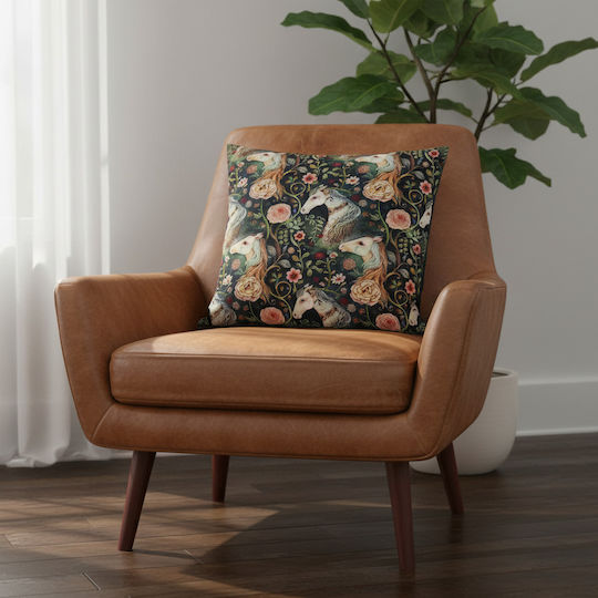 Inspiral Tree Διακοσμητική Μαξιλαροθήκη Πορτοκαλί 45x45εκ.