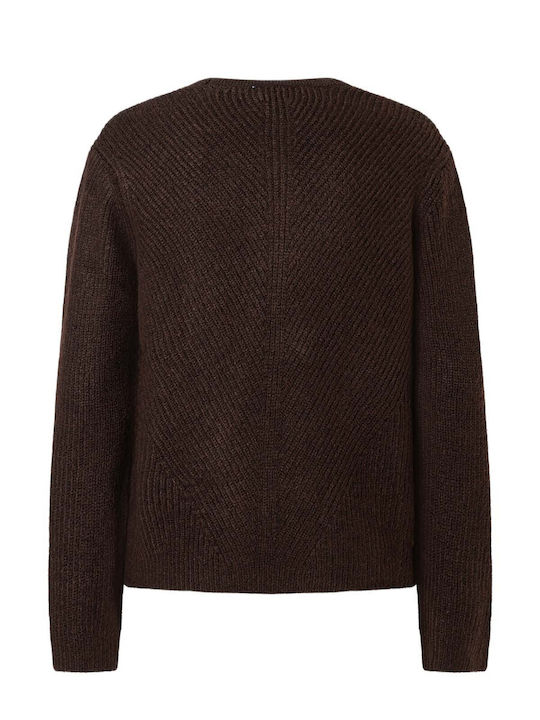 Bluza Damă Cu Decolteu În V Maro