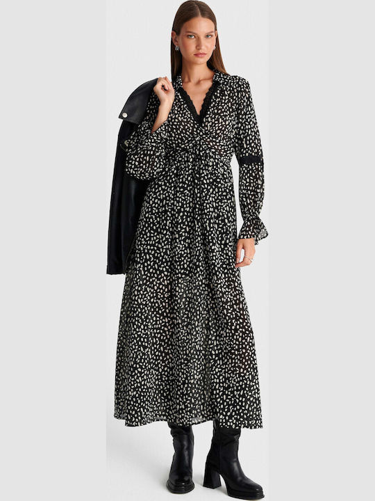Midi Damenkleid Schwarz