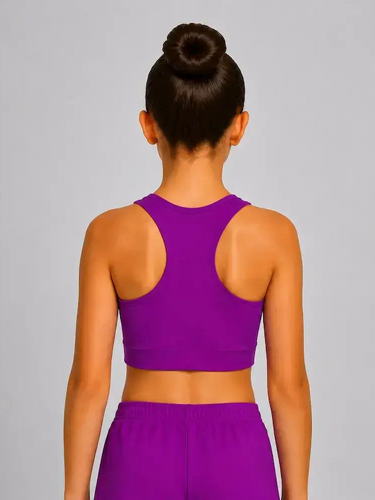 Kinderoberteile Crop Top Ärmellos Lila