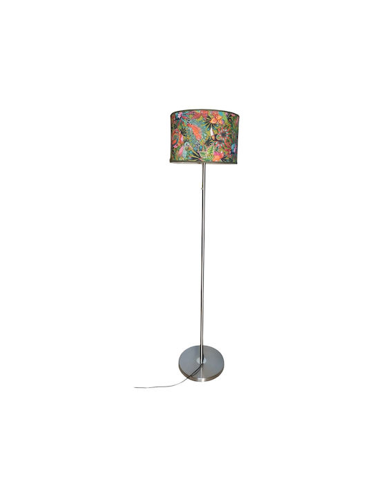 Exotic Birds Floor Lamp with E27 Lamp Bulb Base Green