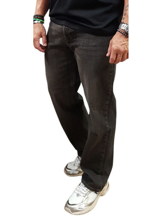 Men's Cropped Black Jeans Pants