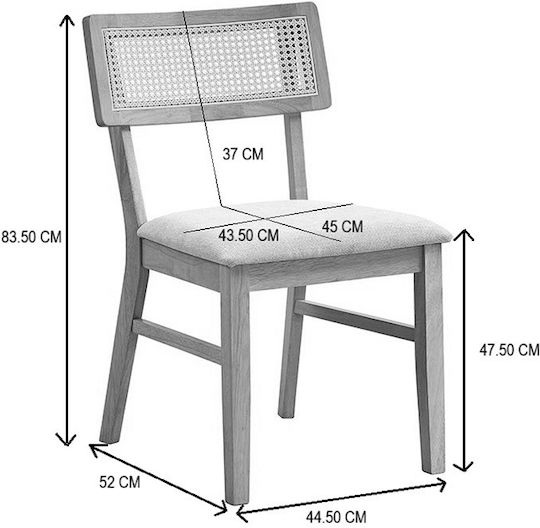 Raffles Столове за Трапезария Дървени Орех 2 Бр 47x48x83.5см