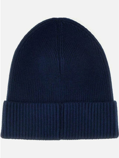 Beanie Căciulă pentru bărbați cu tricotaj Rib în culoare albastră