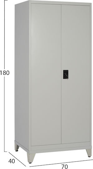 Δίφυλλη Steel Μεταλλική 70x40x180εκ. Δίφυλλη Steel Μεταλλική 70x40x180εκ.