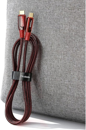 Cablu Super Charge Type-C la Type-C Roșu