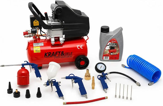 Kraft & Dele Compresor Aer Monofazat cu Rezervor de 24l