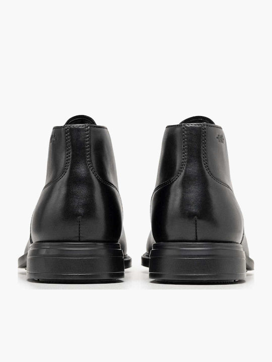 Lässige Herrenstiefel aus Leder in Schwarz