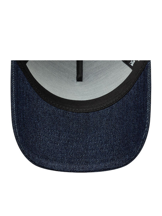 New Era Patch Denim 9forty A-frame Trucker Adjustable Cap Dark Blue