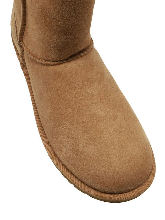 Classic Tall II Suede Γυναικείες Μπότες Χιονιού Chestnut