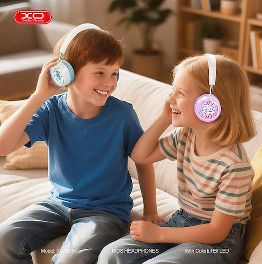 XO BE57 Kabellose Bluetooth Kinder Über Ohr Kopfhörer Lila