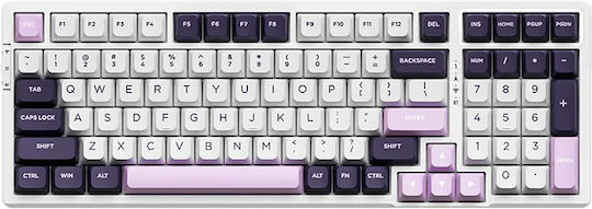 VGN V98 Pro V2 Безжична Гейминг Инженеринг Клавиатура 98% с Kailh Vaporwave управление и RGB осветление Английски (САЩ) Лилава