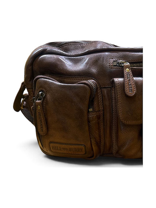 Leather Men's Messenger Bag Brown