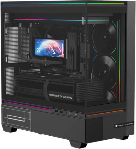 Thermalright TL-M10 Gaming Micro Tower Κουτί Υπολογιστή με Πλαϊνό Παράθυρο και ARGB Φωτισμό Μαύρο