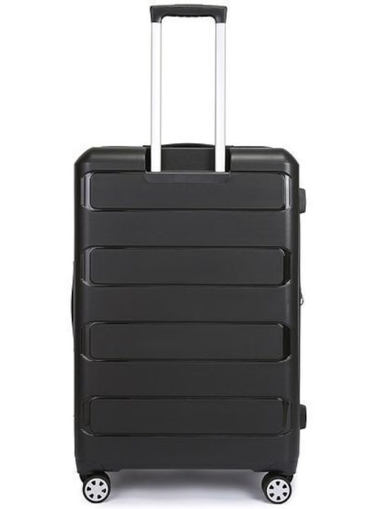 Newcom Large Hard Black Suitcase Height 71cm