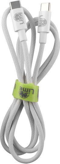 Lime Braided USB 2.0 Cable USB-C male - USB-C 68W Πράσινο 1m