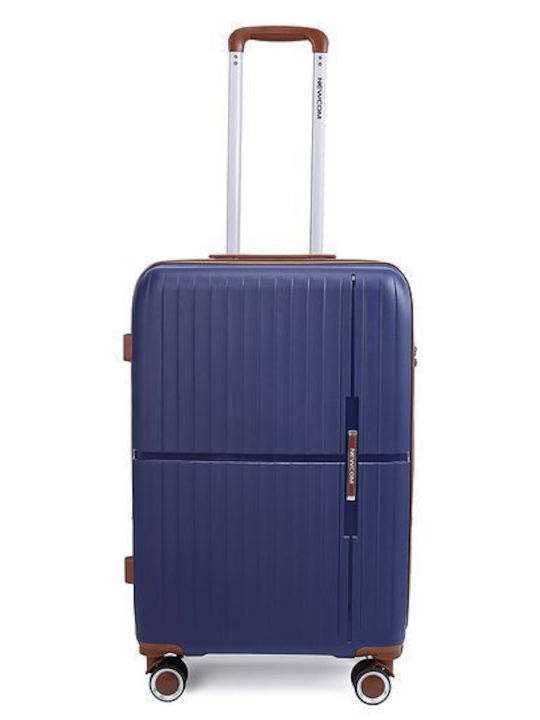 Newcom Medium Hard Blue Suitcase 67cm Height