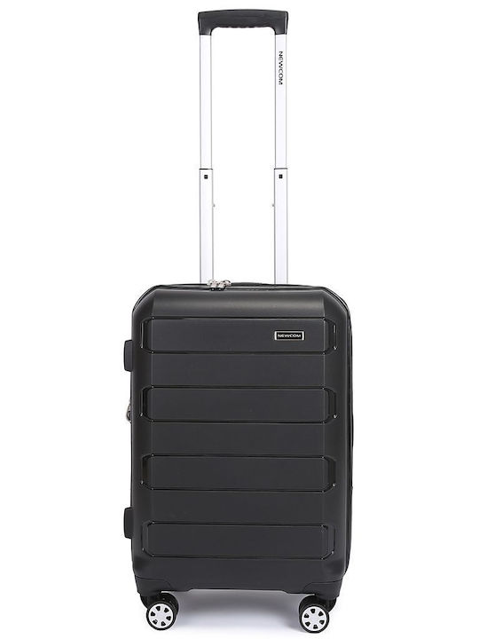 Newcom Cabin Hard Black Suitcase Height 50cm