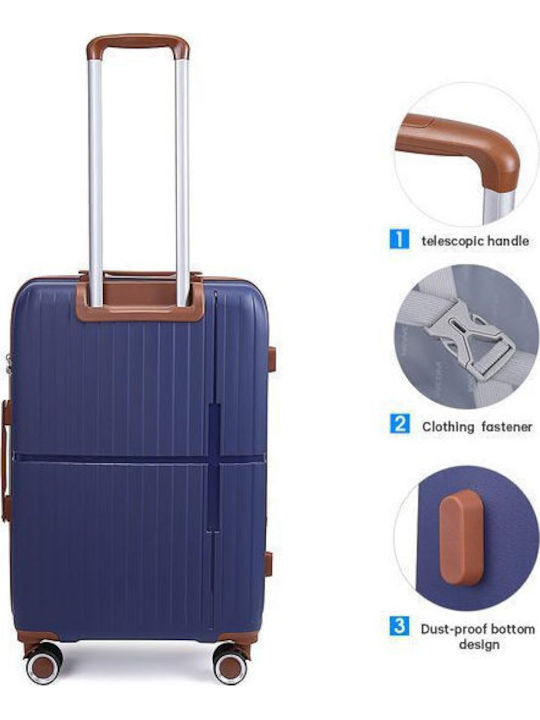 Newcom Medium Hard Blue Suitcase 67cm Height