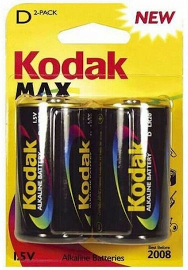 Kodak Max Αλκαλικές Μπαταρίες D 1.5V 2τμχ