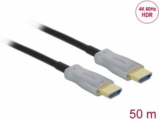 DeLock Kabel HDMI-Stecker - HDMI-Stecker 50m Schwarz