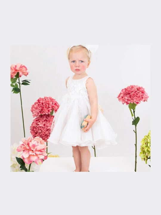 Bambolino Asimina Rochie de Botez Albă