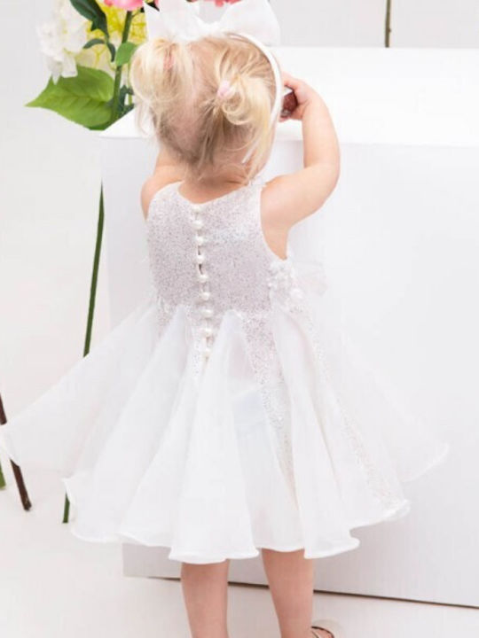 Bambolino Asimina Rochie de Botez Albă
