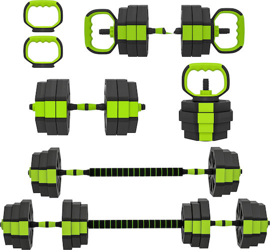 Sportnow Αλτήρες Σετ με Μπάρα Συνολικού Βάρους 25kg με Βάση