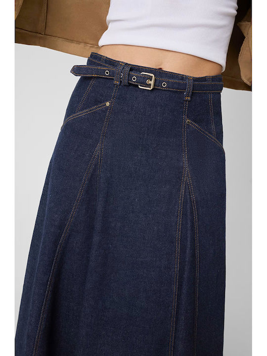 Damenröcke Midi Denim Marineblaue