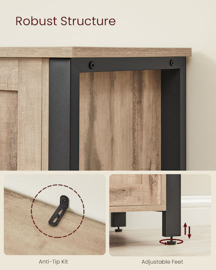 Wand-Küchenschrank Braun/Schwarz 110x33x75cm