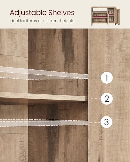 Wand-Küchenschrank Braun/Schwarz 110x33x75cm